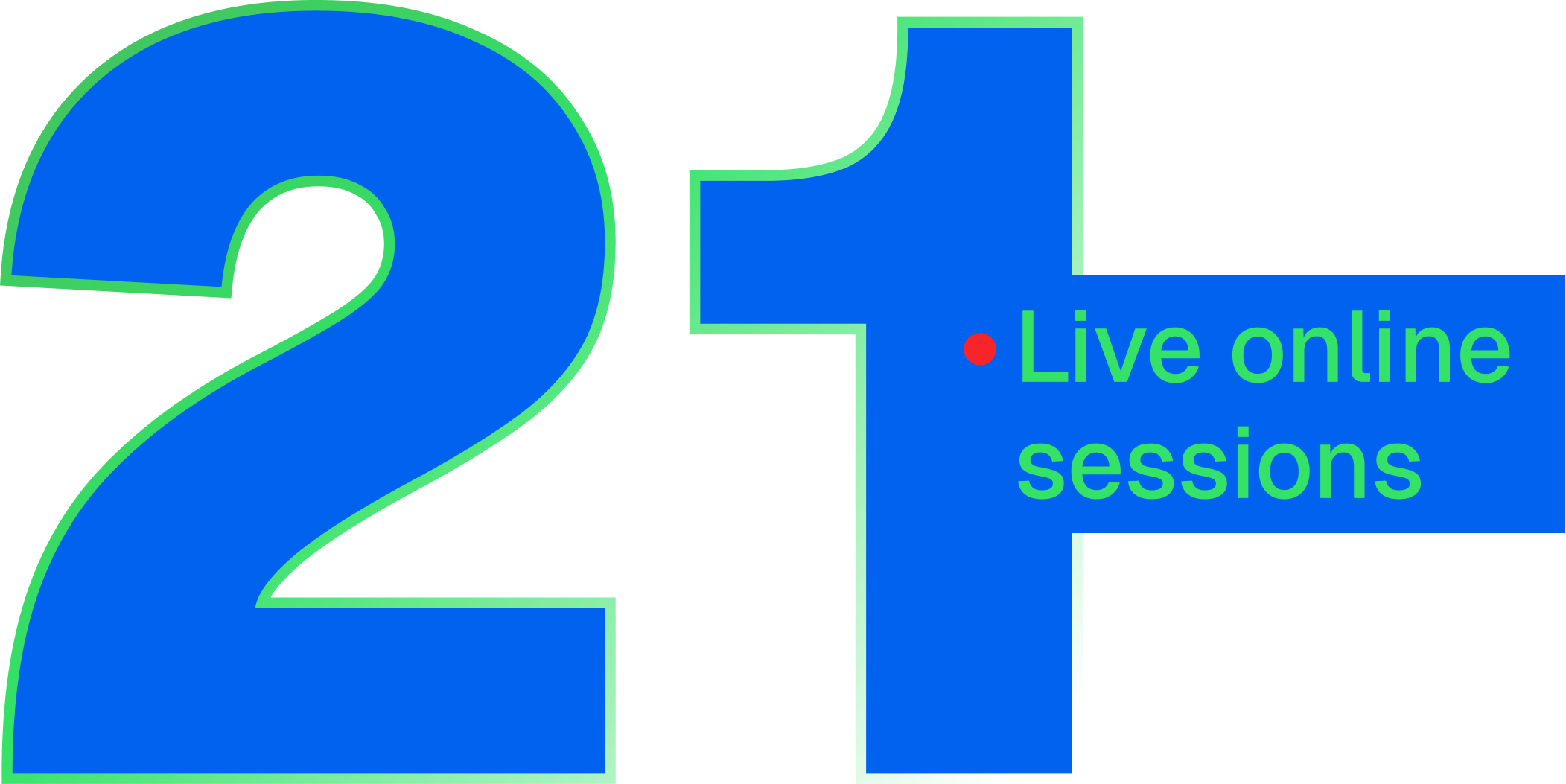 21 live online sessions